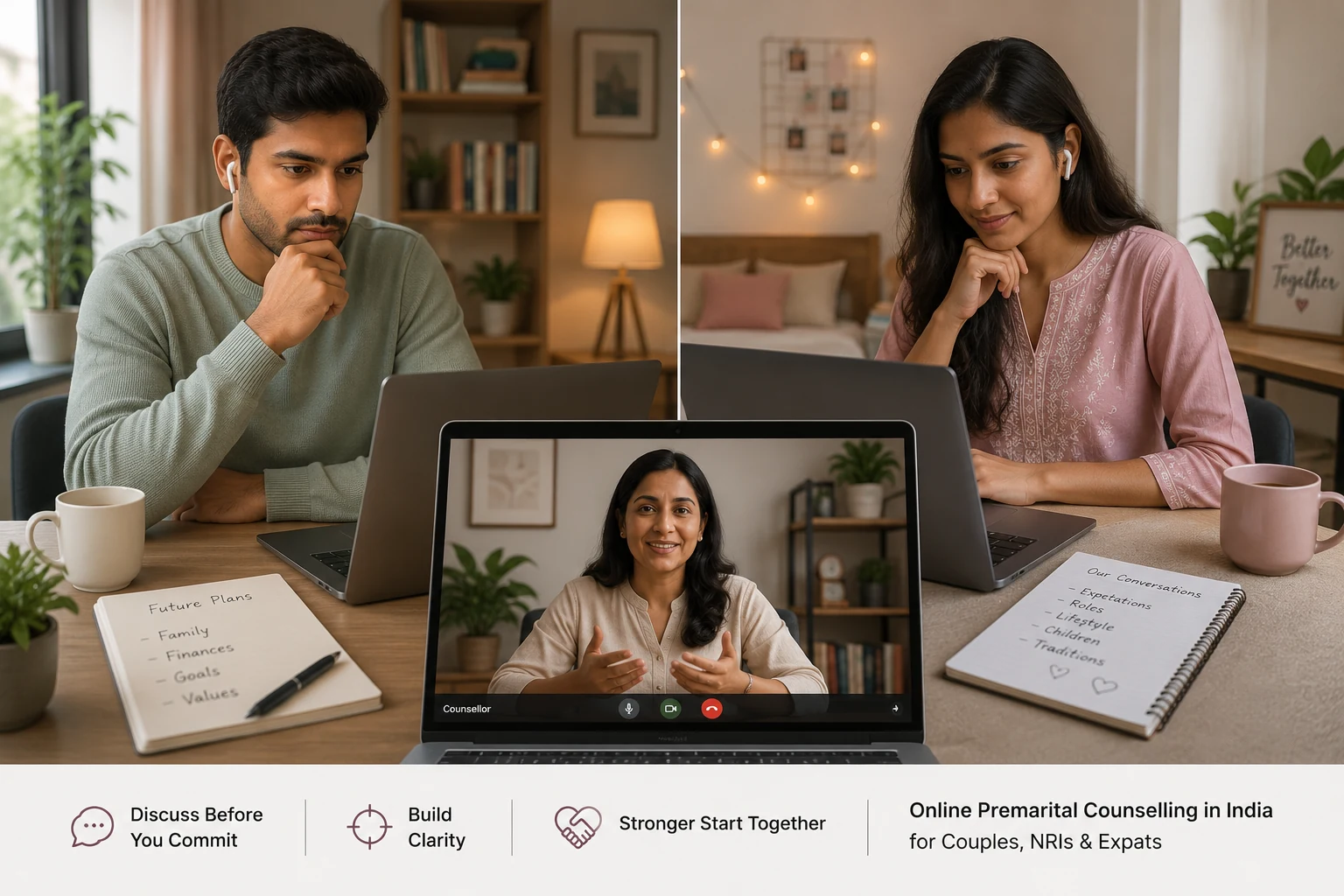 Online premarital counselling for couples in India