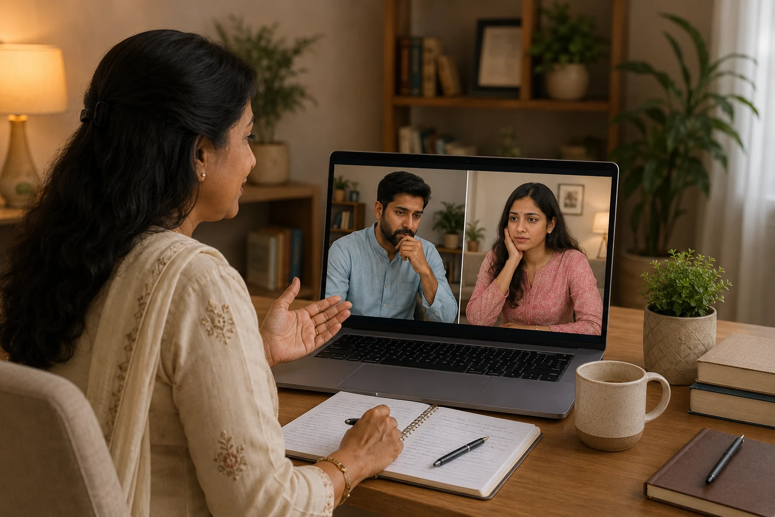 Online relationship counselling session in India